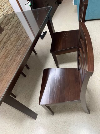Mesa de comedor y 4 sillas, mueble de salon