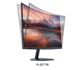 Monitor Curvo KOORUI - 23,6 Pollici Full HD VA 100Hz (1920x1080, 3000:1, 3ms, Curvatura 1500R, Antiriflesso, Eye Ease, Inclinazione, HDMI, VGA)