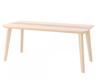 Mesa centro Ikea Lisabo madera clara