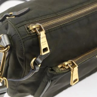 Borsa Prada a tracolla verde nylon 100% originale