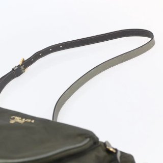 Borsa Prada a tracolla verde nylon 100% originale