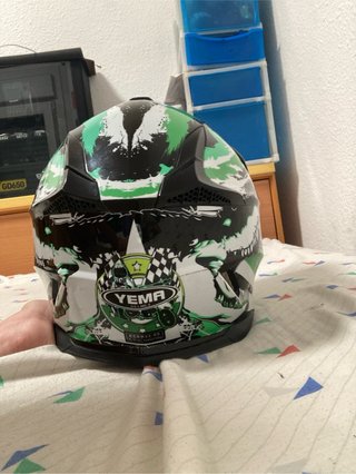 Casco Motocross Infantil Verde y Negro