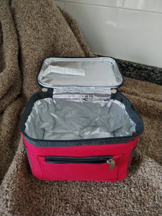 Bolsa Porta Alimentos Roja y Gris