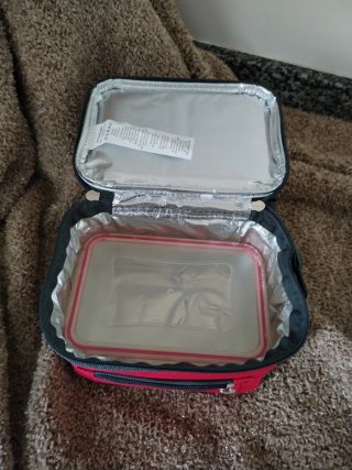 Bolsa Porta Alimentos Roja y Gris