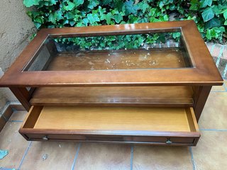 Mesa de centro madera y cristal