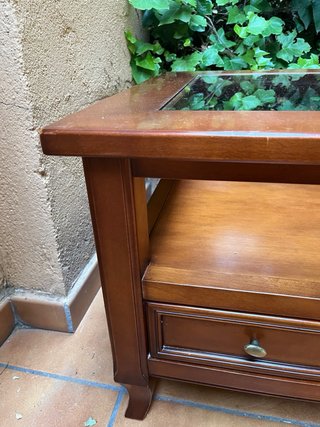 Mesa de centro madera y cristal