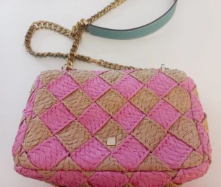 Bolso Purificación García Beige y Rosa