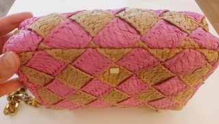 Bolso Purificación García Beige y Rosa