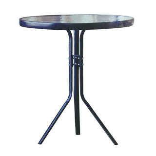 Mesa redonda cristal y metal