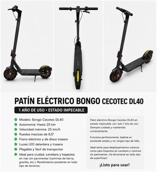 Patin Cecotec Bongo DL40 Precio negociable