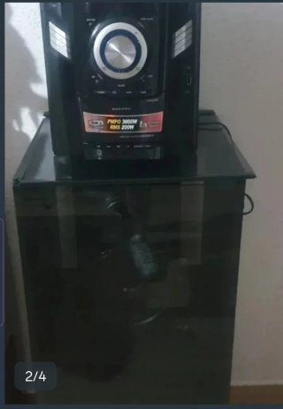 Equipo de música LG + altavoces + mueble