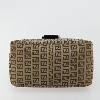 FENDI Zucchino Canvas Mamma Baguette Shoulder Bag