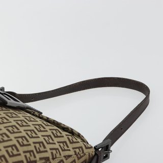 FENDI Zucchino Canvas Mamma Baguette Shoulder Bag
