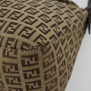FENDI Zucchino Canvas Mamma Baguette Shoulder Bag