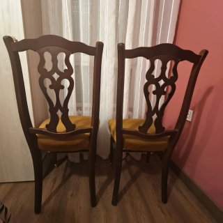 2 Sillas Caoba Antiguas Mid Century