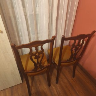 2 Sillas Caoba Antiguas Mid Century