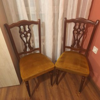 2 Sillas Caoba Antiguas Mid Century