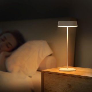 Lámpara mesa inalámbrica recargable blanca