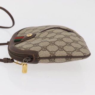GUCCI GG Supreme Web Sherry Line Bag PVC Beige