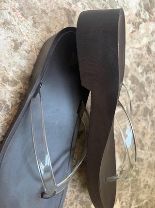 Chanclas Zara transparentes T39