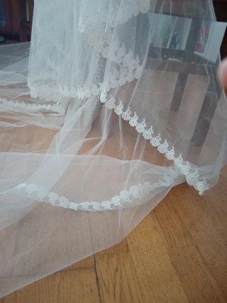 Velo de Novia Pronovias Blanco roto Encaje