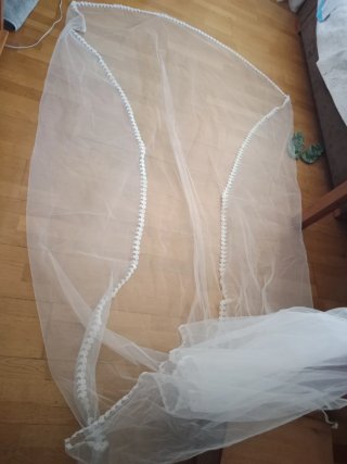 Velo de Novia Pronovias Blanco roto Encaje