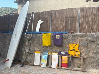 Tabla Windsurf Ten Cate + equipo 1982