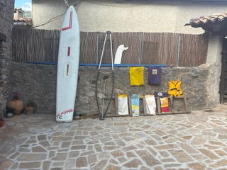 Tabla Windsurf Ten Cate + equipo 1982