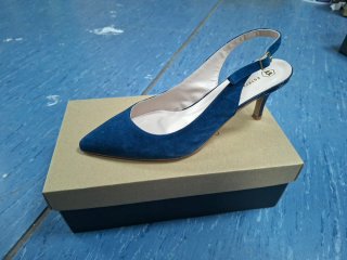 Zapatos de tacón azul Estefania Marco