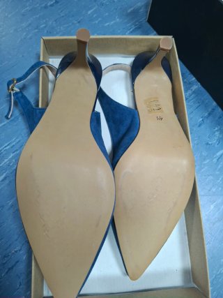 Zapatos de tacón azul Estefania Marco