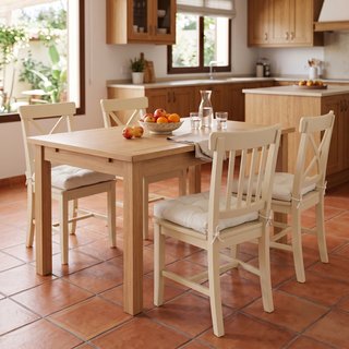 4 Cojines Silla 40x40x8 Blanco