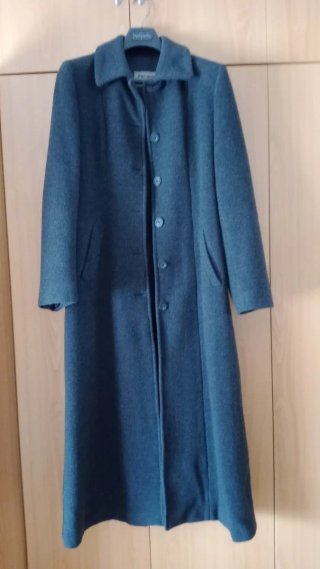 Abrigo largo mujer gris oscuro