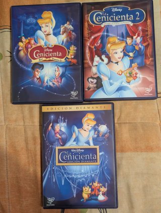 Pack 3 Películas DVD La Cenicienta Disney