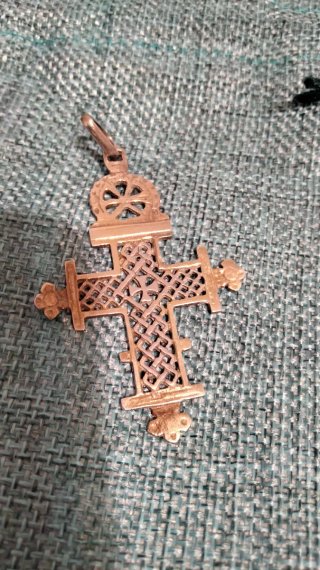 Colgante Cruz Metal Estilo Vintage