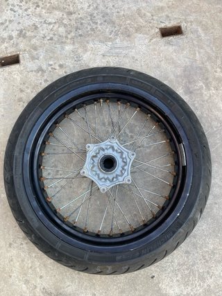 Llantas Supermotard con Discos y Soporte
