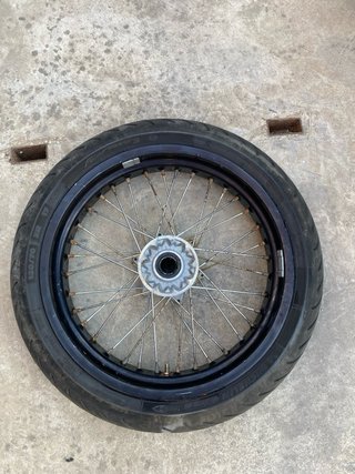 Llantas Supermotard con Discos y Soporte