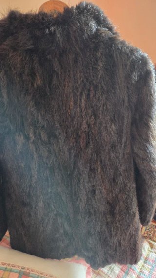 Chaquetón de pelo marrón talla 42