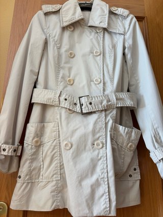 Gabardina blanca mujer Talla M