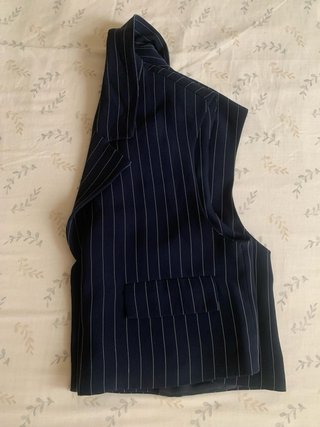 Chaleco rayas azul marino mujer.