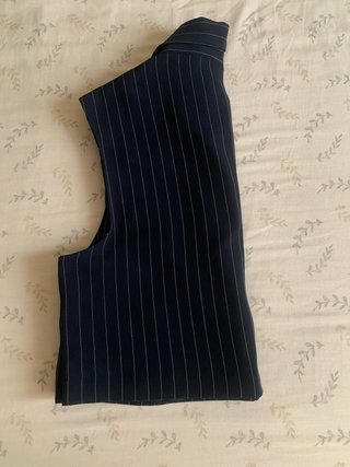 Chaleco rayas azul marino mujer.