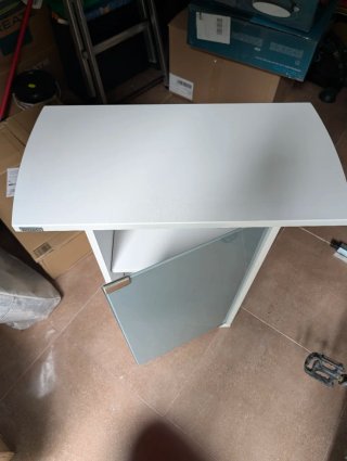 Mueble Acuario Tetra Blanco y Gris