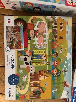 Set de cuatro puzzles para evolución de edades