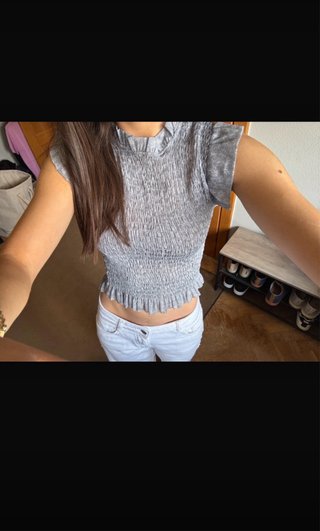Top gris mercadillo Majadahonda talla única