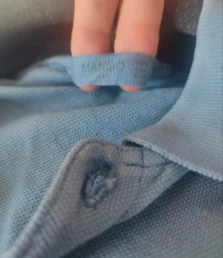 Polo Mango Azul Grisáceo Talla XS