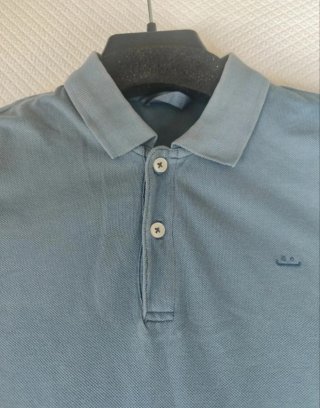 Polo Mango Azul Grisáceo Talla XS