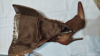 Botas patchwork piel y ante