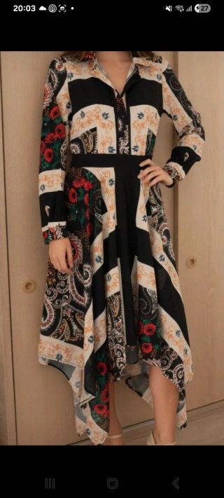 Vestido S multicolor estampado