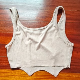 Conjunto top y falda rosa palo