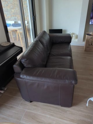 Sofá Natuzzi Piel 3 Plazas
