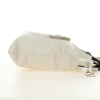 CELINE Chain Shoulder Bag Leather 2way White